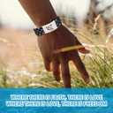 2 x Bible Verse Bracelets With NFCChristian Daily Bible Verse Bracelet for Women Men TeensWearable Scan God Scripture Bracelets Wristbands Religious Halloween Christmas Gifts (Black)