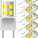 G8 Led Bulb,T4 3W Replacement for 20-25W Halogen Bulb,Daylight White 6000K,GY8.6 JCD Type Bi-Pin Base,120V,Puck Light Bulb,for GE Microwave Light,Under Cabinet, Under Counter Kitchen Lighting(5Pack)