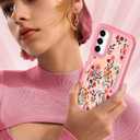 for Samsung Galaxy A15 5G Phone Case - Women Girls Cute Cover Girly Aesthetic Kawaii Unique Design Teens Floral Flowers Heavy Duty Shockproof Protective Case for Galaxy A15 5G 6.5 Inch