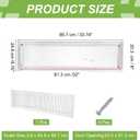 PATIKIL 8" x 32" Duct Opening Vent Cover for Wall White - Outer Size: 9.8" x 33.7"