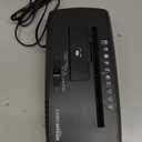  8-Sheet Strip Cut Paper, CD, and Credit Card Shredder with Auto-Off Compact, Portable Design, No Basket, Extendable Arm, Black