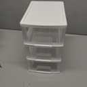 Gonice Small 3 Drawer Storage Organizer, White Plastic Drawer Storage, Small Desktop Organizer for Home, Office