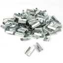 U.S. Solid 200PCS Packaging Strapping Open Serrated Seals for 1/2" Strap Width Polyester (PET) Strapping, Banding Strapping Clips Plastic Poly Strapping Metal Buckle