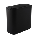  Bathroom Trash Can with Lid, Automatic Garbage Can Touchless, Smart Plastic Waste Basket for Narrow Spaces, Bathroom, Office, Bedroom, Living Room (Black)