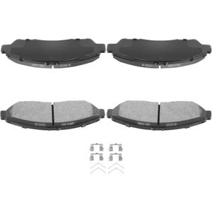 AUTOMUTO 4PCS Front Semi-Metallic Disc Brake Pads Set D1378 For Acura MDX 2007-2019,For Acura ZDX 2010-2013,For Honda Pilot 2009-2019,For Honda Ridgeline 2017-2019