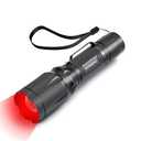 METII Upgraded Red Flashlight, Bright White &High/Low Power Red Light Options with Memory, Zoom Lens, Portable Weatherproof LED Small Torch for Aviation, Astronomy, Night Vision