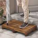 FANATU Wooden Platform Step Stool, 24.7" Step Platform for Adults & Elderly - Durable Mobility Stepping and Stair Assist Indoor & Outdoor, Heavy Duty/Non-Slip Step Stool for Handicap, Bedroom, Kitchen