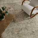 Machine Washable Rugs for Living Room: 6x9 Area Rugs for Bedroom Vintage Stain Resistant Non Slip Low Pile Lightweight Boho Carpet for Kitchen Dining Room Farmhouse Kids Room Nursery