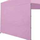 Joramoy Canopy Tent Sidewalls for 1010 Pop Up Canopy, Instant Canopy SunWall with Waterproof and UV Protection Layer, Straight Leg Canopy Shade Wall, 1 Pack Sidewall Only(LightPink)
