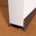 Door Draft Stopper, Strong Adhesive Door Sweep for Exterior and Interior Doors, 39 Length Cuttable Under Door Seal. (Brown, 1 Pack)