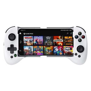 ShanWan Mobile Game Controller for iphone/Android with PHONE CASE Support, Bluetooth Wireless Gamepad - PS Remote Play, Xbox Cloud, Steam Link, GeForce NOW, MFi Arcade Games-Long Battery Life (White2)