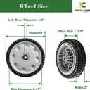 Parts Camp Front Drive Wheels MTD/Troy-Bilt 734-04018, 734-04018A, 734-04018B, 734-04018C lawnmower wheels (set of 2)