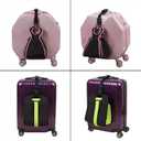J Hook Luggage Strap Add a Bag Hook Hanger Strap, Adjustable attaches Briefcase Together (Black-Normal Size)
