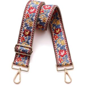 S-Jacorry Purse Strap Replacement Crossbody Wide Shoulder Strap Adjustable Canvas Straps Handbag Strap Replacement Belts (Gold Buckle-996)