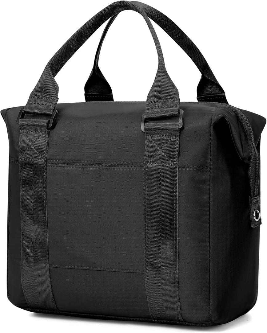 coowoz Lunch Bag for Women Insulated Adult Lunch Tote Cooler Bag loncheras para mujer Lunchbox Lunch bag for Men Work Picnic Office Beach Black