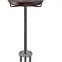 Bird Baths for Outdoors, Detachable Birdbaths for The Garden Clearance, Heavy Duty Freestanding Bird Baths, Bird Bath Bowl Spa & Birdfeeder with Metal Stake Stand (Retro Brown)