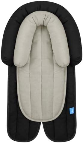 COOLBEBE Upgraded 2-in-1 Babybody Supports for Newborn Infant - Extra Soft Breathable Car Seat Insert Cushion Pad, Perfect for Carseat, Stroller, Swing, Bouncer, Black