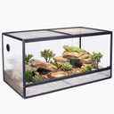 120 Gallon Bearded Dragon Tank, 48"x24"x24" (4x2x2 ft) Large Reptile Terrarium, Reptile Enclosure with Aluminum Frame, Mesh Top, Sliding Lock Doors