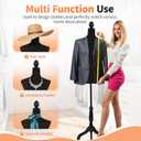 FDW Manikin 60-67Height Adjustable Female Dress Model Display Torso Body Tripod Stand Clothing Forms (Black, 60-67 Inches)