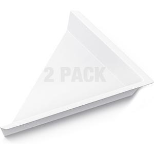 2 Pack Air Diverter (Triangle) for 2'x2' Ceiling Air Diffuser, Redirect Airflow from Vents, White