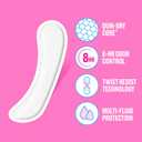 Carefree Panty Liners for Women, Extra Long, Wrapped, Unscented, 93ct | Pantiliners, Carefree, Daily Liners for Women, Light Periods and Leaks, 8-Hour Odor Control | 93ct 