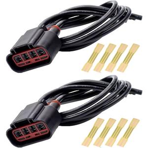 2pcs Front HVAC Blower Motor Resistor Wiring Connector For Ford Escape Expedition F-150 F-250 Fiesta Mustang Lobo/Lincoln MKS MKT/Nis Titan Xterra 3U2Z14S411ZEA S1763