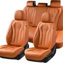 Coverado Car Seat Covers Full Set, Brown Seat Covers, Automotive Car Seat Cover, Car Seat Covers Front Seats Back Seat Covers, Car Seat Protector Universal Fit Most Cars