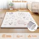 ROBOTIME Baby Play Mat 50"x50", Extra Thick 30D Sponge Baby Mat for Floor, Non-Slip & Washable Play Mat for Babies 0-6 Months, Perfect for Playpen, Tummy Time & Infants