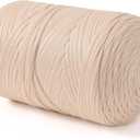 T Shirt Yarn, 260 Yards T-Shirt Crochet Yarn 28.2oz/800g Elastic Hand Knitting Tshirt Yarn for Crocheting Bags Baskets Cushion Home Decor DIY Crafts (Cream)