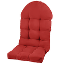 PNP HWJIAJU Adirondack Chair Cushion, Rocking Chair Cushion 44x19.4x4 inch, High Back Patio Cushions of Upper and Lower with Ties, Sunscreen and Fade-Resistant (Red)