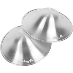 The Original Silver Nursing Cups, Nipple Shields for Nursing Newborn, Nipple Protector for Breastfeeding, Nipple Covers Breastfeeding, No Need Nipple Cream, Newborn Essentials Must Haves (2 Count (Pack of 1))