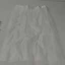 Albassa White Tulle Table Skirt for Rectangle or Round Tables 6ft Tutu Table Skirt with LED Light Baby Shower Tablecloth for Birthday Party Cake Dessert Table Decorations (White, L6(ft)*H 30in)