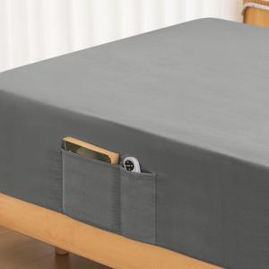 Twin XL Fitted Sheet Only - Premium 1800 Super Soft & Cozy Microfiber, Wrinkle, Fade, Shrinkage Resistant Deep Pocket Twin XL Size Fitted Bottom Sheet, Dark Gray