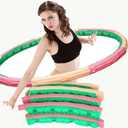 Weighted Fitness Hoop  3.1kg (6.83lb) Cushioned Exercise Ring for Waist & Core Training, Soft EVA Foam Padding, Detachable 8-Section Design, Home Workout Equipment Made in Korea
