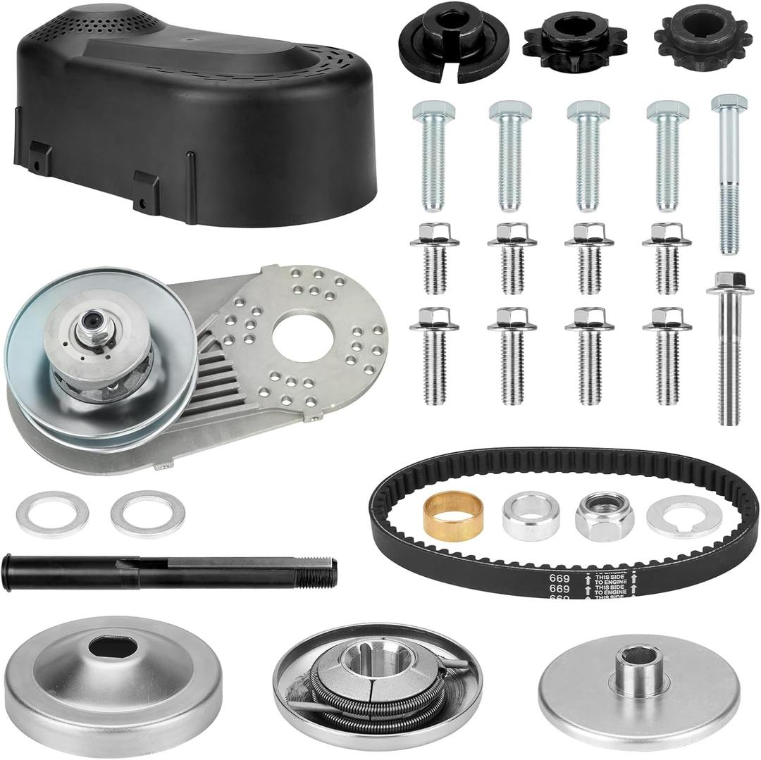 Torque Converter 30 Series Mini Bike 2-7Hp Go Kart CVT Clutch 3/4 inch 10T #40/41/420&12T #35 Chain Drive Belt Pulley for Predator 212cc, Manco Comet TAV2 Mini Bike Engine Replace for 219552A 218353A