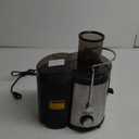 Qcen Juicer Machine, 800W Centrifugal Juicer Extractor with Wide Mouth 3 Feed Chute for Fruit Vegetable, Easy to Clean, Stainless Steel, BPA-free (Black)