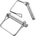 2 Pcs Large Safety Coupler Pin 1/2" x 3.54"(12.6mm x 90mm), Full Marine Grade 316 Stainless Steel Heavy Duty Shaft Locking Pin
