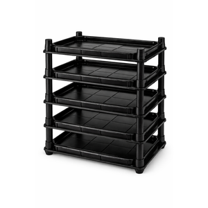 5 Black Shelves for a Shelf Unit
