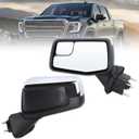 Left Driver Side Mirror Compatible With 2019 2020 2021 2022 2023 2024 2025 2026 GMC Sierra 1500 With Manual Folding Power Glass Heated Chrome Replace#84732161 84309731(5Pins)