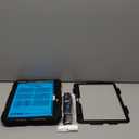 SEYMAC stock for iPad Air 11 inch Protective Case M3 2025/ M2 2024 (Air 7th/6th Generation), Heavy Duty Case with Screen Protector, Pencil Holder, Rotating Stand, Hand Strap, Shoulder Strap, Black