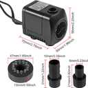 2 x Submersible Water Fountain Pump 15W with LED Lights Aquarium Fish Tank Water Pump 260GPH for Aquarium Pond Statuary Gardens Water Feature Outdoor Fountain