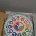 Learning Clock for Kids, Glow in The Dark Wall Clock for Bedroom, 12 Inch Silent Night Light Kids Wall Clock, Colorful Illuminated Telling Time Teaching Clock,Kids Room Decor (Illuminated Ice Blue)