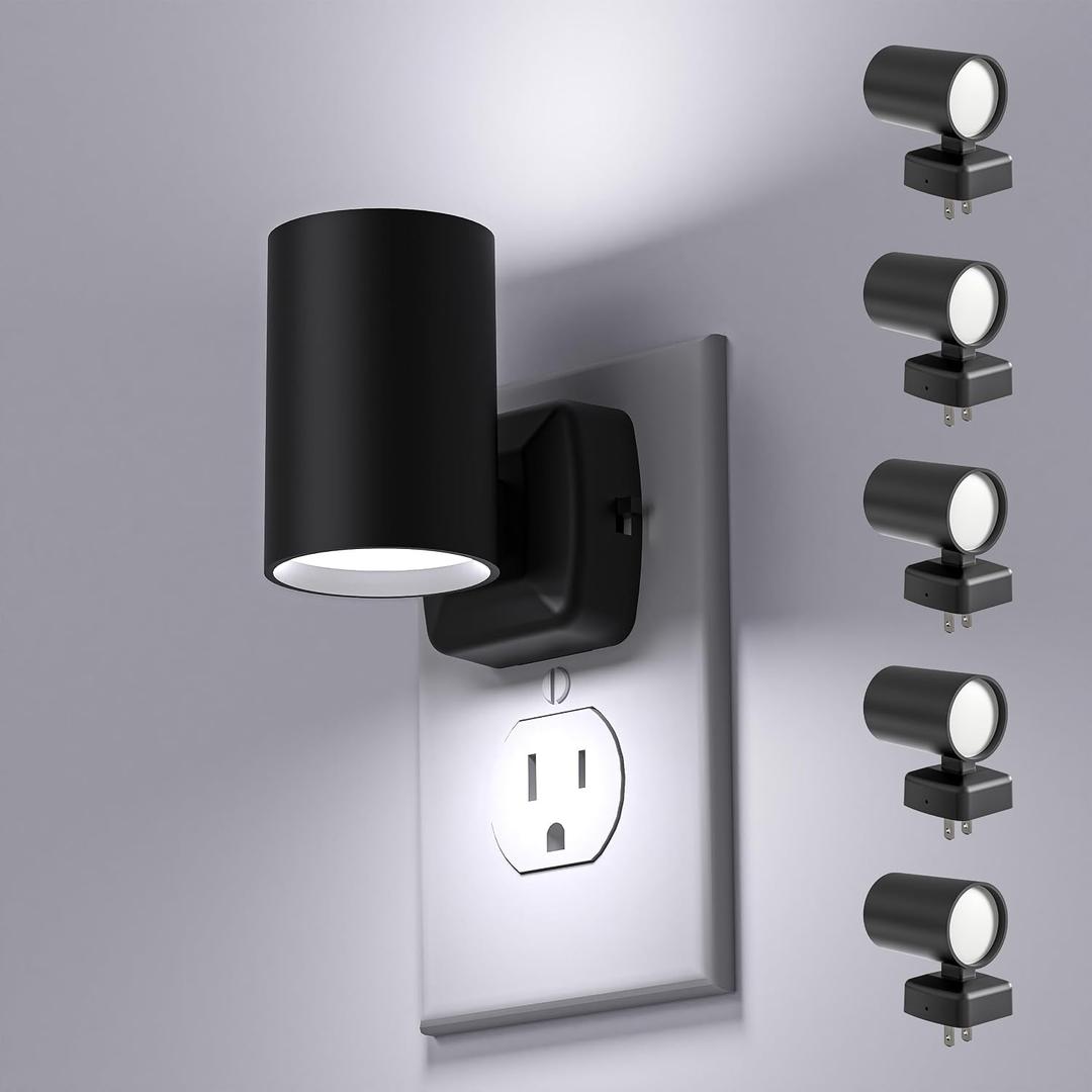 Led Night Light Plug in,Night Lights Plug into Wall Dusk to Dawn Sensor,20lm/40lm Adjustable Brightness,5700k Daylight,Dimmable Night Light for Hallway Bedroom Bathroom 2 Pack ETL-Certified
