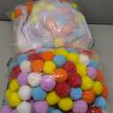 Lawie 500 PCS 2cm 0.8 Inch Christmas Rainbow Colors Large Pom Poms Arts and Crafts Party Craft Pom Pom Balls Ornaments Pompoms for Crafts DIY Puff Balls Pompom Maker Bulk Decorative Accessories