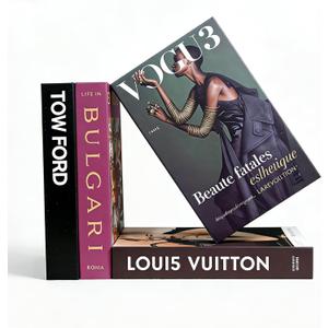 Luxury Decorative Bookend for Home Decor | Bookshelf,Coffee Table Decor, Faux Books for Home & Living Room Aesthetic (4 PCS)