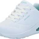 Skechers Women's Uno-pop Back Sneaker (7, White/Mint)
