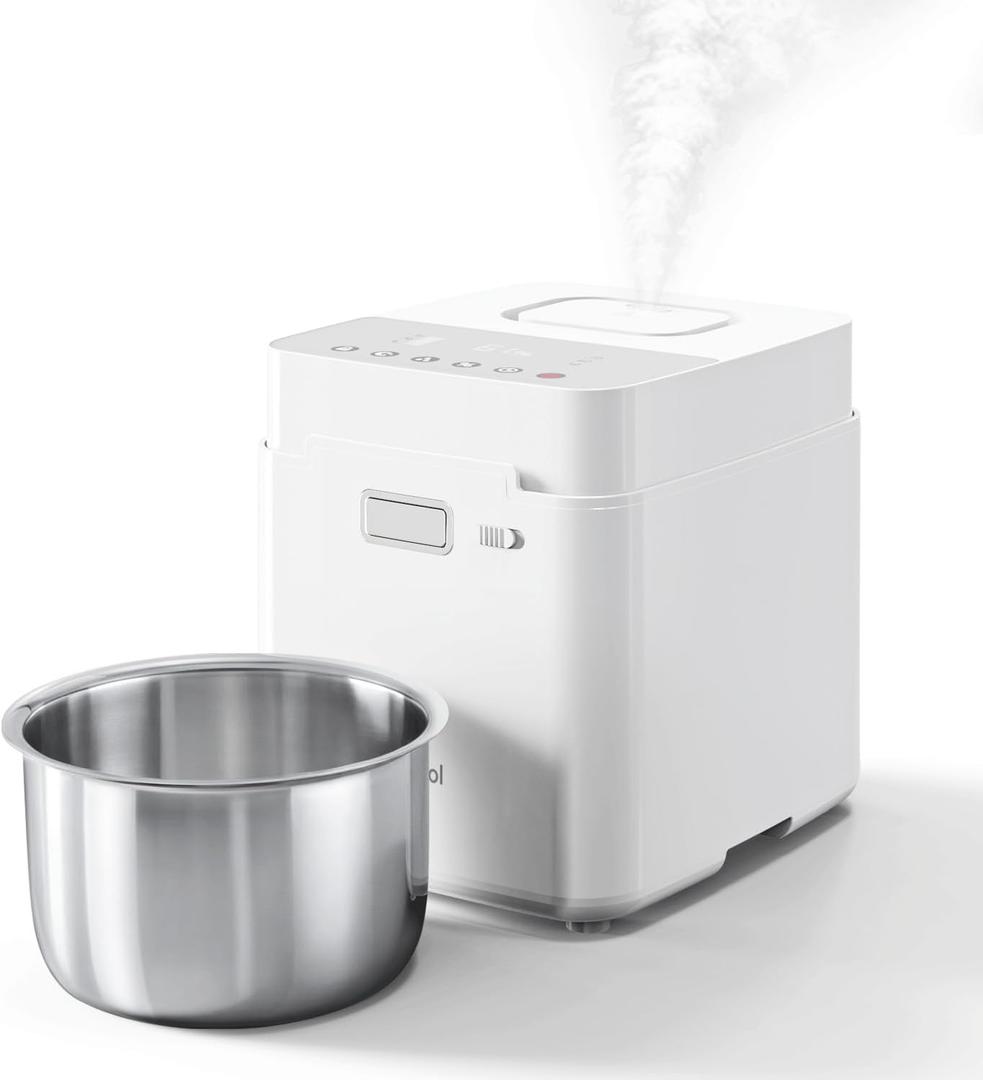 Mifasol Stainless Steel Humidifier Warm Mist, 3.3L/0.87Gal Steam Humidifier Large Room for Home 800 sq ft, Easy to Clean Healthy Humidifiers for Bedroom Baby Nursery Living Room Office