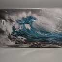 Sea Wave Pictures Canvas Wall Art For Living Room Bedroom Wall Decor,Surge Wall Art Print Paitnings for Home Decor,Morden Artwork Sea Seascape Canvas Art Waterproof Ready to Hang-20x40Inches