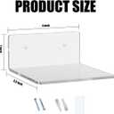Haploon 30 Pcs Small Acrylic Floating Shelves Bulk for Wall 4 Inch Wall Mounted Shelves Invisible, L-Shaped Clear Acrylic Shelf for Bedroom, Bathroom, Living Room, Office
