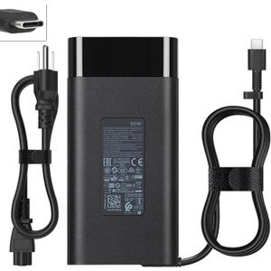 90W Laptop USB C Charger Fit for HP Envy x360 EliteBook 1040 G4 ZBook x2 G4 Spectre x360 15-bl075nr 2VY99EA 2PN61EA L45440-001 4.5A AC Adapter Type C Charger